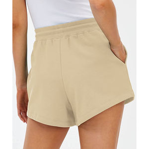 Pantalones cortos deportivos para mujer, nuevo diseño, talla grande, venta al por mayor, logotipo personalizado, botón, patrón de bolsillo, decoración, tela de moda - Product Image 3