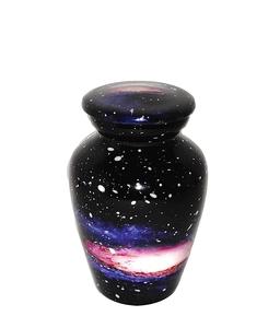 Mini urnas clásicas pequeñas de recuerdo de cremación para cenizas humanas con caja y caja de terciopelo-Lovely Galaxy Design - Product Image 1