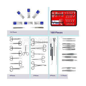 Juego de instrumentos de disección de Anatomía de acero inoxidable profesional de 160 piezas Fuente manual para base de instrumentos quirúrgicos médicos - Product Image 6