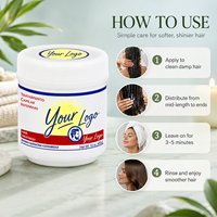Masque Capillaire Intensif Marque Blanche Réparateur Cheveux Abîmés Lissant au Silicone Crème Conditionneur Profond en Gros