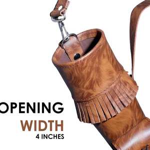 กระบอกใส่ลูกธนูหนังแท้พรีเมียมคลาสสิก ขนาดกะทัดรัด ทำมือ ดีไซน์วินเทจ รุ่นดีลักซ์  รับสั่งทำสีและโลโก้ตามต้องการ - Product Image 5