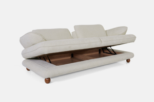 Canapé sectionnel convertible minimaliste italien DOSIN, trois places, revêtement en tissu, mobilier moderne pour chambre à coucher - Product Image 4