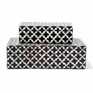 Caja de Joyería con Incrustaciones de Hueso, Hecha a Mano con Hueso de Color Natural, Caja Decorativa para el Hogar en Venta - Product Image 3