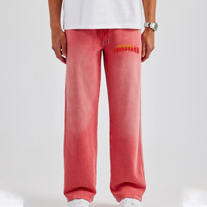 Pantalon Baggy pour hommes délavés vintage et personnalisés pantalon de survêtement streetwear lourd 450GSM pantalon de survêtement hip hop pour hommes - Product Image 1