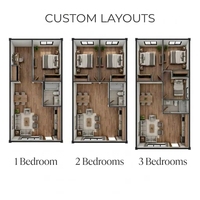 YESON Maison Conteneur Pliante Extensible Moderne en Verre de Luxe 40 pieds NZ, Type Granny Flat, Maison Mobile, Vente en Gros Usine