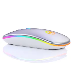 A2 Wireless Mini Mouse Wiederauf ladbare ergonomische Gaming-Maus 1600 DPI Slient PC-Mäuse USB RGB Coole optische Maus mit Hintergrund beleuchtung