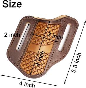 Premium Custom Handmade Leather <b>Knife</b> <b>Sheath</b> Carbon Steel Waterproof Durable Industrial Grade Horizontal Belt Carry OEM - Product Image 2