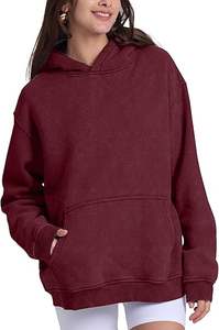 Sudaderas con capucha de lavado ácido informales de invierno para hombre, Color sólido, ajuste Regular, 100% algodón, forro polar, ecológico, secado rápido, alta calidad - Product Image 2