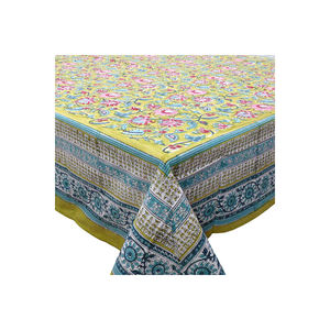 Gran oferta, mantel Rectangular blanco, bloque de mano impreso, artesanía atemporal, manteles de algodón puro a la venta - Product Image 1