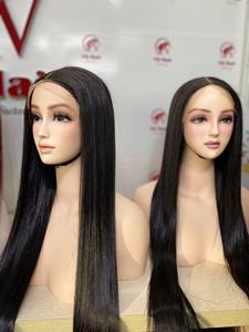 Wholesale Best Seller Full <b>Lace</b> Wig Bone Straight Best Quality 100% Human Hair Keep Straight Cuticle Aligned Hair No Shedding - Product Image 2