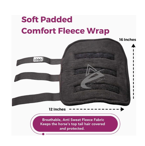 Protector de cola de caballo de lana Polar totalmente ajustable 300GSM herramienta de entrenamiento ecuestre relleno de espuma acolchada suave para carreras - Product Image 5