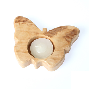 Unique <b>Butterfly</b> Design <b>Wooden</b> Dough Bowl for Candles Unique Design <b>Wooden</b> Dough Bowl for Tea Light Candle <b>Wooden</b> Candle Bowl - Product Image 1
