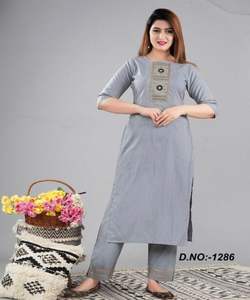 Lo último en ropa de fiesta, diseñador de algodón, seda, bordado, rayón, listo para usar, estilo indio, falda de manga larga, vestido, Crape, Tops y Kurta Alphanumero - Product Image 3