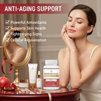 Natuurlijk Rood Granaatappelpoeder Granaatappel Fruitextract 500mg Private Label Granaatappel Extract Capsules