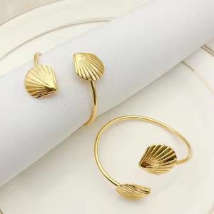 Golden Crown Napkin Ring <b>Tableware</b> and <b>Decorative</b> Metal Napkin Holders - Product Image 2