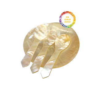 Cuillère à coquillage élégante en nacre de luxe, fabriquée à la main et écologique, finition irisée-pour les paramètres de table décoratifs au caviar - Product Image 6