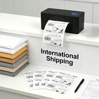 Imprimante d'étiquettes express compacte de 4 pouces avec USB et conception sans bac à papier, impression thermique en stock, garantie d'un an