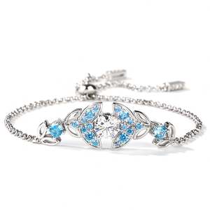 Crystal Butterfly <b>Bracelet</b> for Women <b>Silver</b> Diamond Butterfly <b>Bangle</b> - Product Image 1