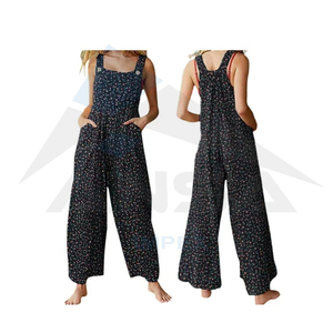 2024 femmes combinaisons imprimé décontracté salopette pantalon ample combinaison jambe large ensemble grande taille combinaison - Product Image 5