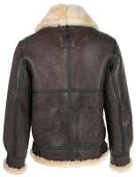 Großhandel Qualitäts-Herren-Pilotenjacke aus Schaffell-Leder mit Doppel-Shearling-Futter, Atmungsaktiv, Waschbar, mit Reißverschluss, OEM-Service