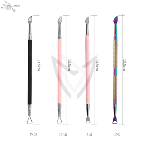 ที่ดันเล็บโลหะแบบมืออาชีพอุปกรณ์ทำเล็บมือดันผิวที่ตายแล้วที่ดันหนัง - Product Image 4