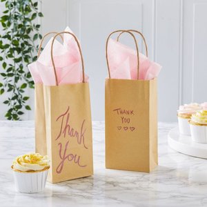 Sac en papier Kraft jetable à emporter, emballage de Boutique, sacs à provisions avec poignée torsadée, Logo personnalisé - Product Image 4