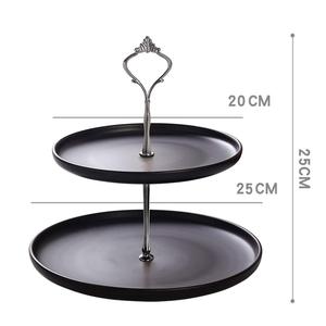 Support à gâteaux en acier inoxydable Support à pâtisserie aux fruits pour la maison Hôtel Table de mariage Support à gâteaux 3 niveaux Produit fait main - Product Image 5