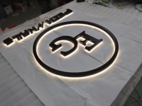 Lettres en relief 3D LED rétroéclairées en PVC noir écologique personnalisées, montage mural, enseigne publicitaire intérieure/extérieure pour bar