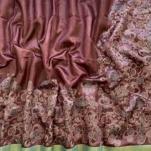 Sarees de Seda Tussar para Mujer, Diseño de Diseñador, con Borde Zari de Tejido Especial para Fiestas de Invierno - Product Image 2