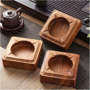 Les meilleurs cendriers à cigares en bois cool pour les fumeurs cendrier en bois d'acacia naturel - Product Image 4