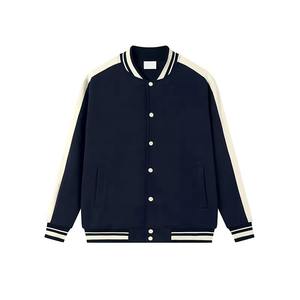 Alta calidad al por mayor logotipo personalizado recubierto primavera Formal mezcla de algodón cierre de cremallera equipo de béisbol uniforme clásico Varsity - Product Image 5