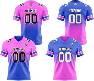 Venta al por mayor de alta calidad Deportes Fútbol americano camisetas de malla transpirable de secado rápido humedad baja moq más tamaño - Product Image 4