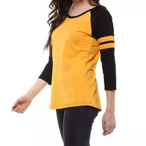 Camisetas de Manga Larga con Cuello Redondo para Mujer, de Poliéster/Algodón, Diseño Personalizado, Estilo Vintage con Botones, para Invierno, Venta al Por Mayor de Fábrica - Product Image 4