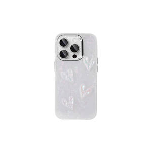 Coque en silicone brillante avec motif cœur en relief, compatible avec l'iPhone 15 Pro, impression UV, protection pour modèle XR - Product Image 5
