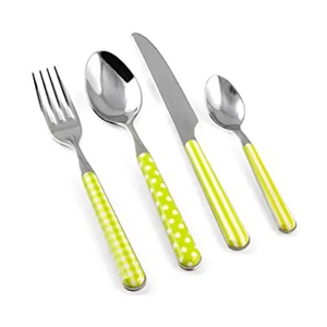 Ensemble de couverts en acier miroir pour restaurant de mariage de luxe avec poignée colorée pour la maison - Product Image 2