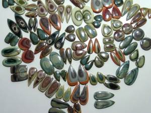 Par de cabujones de jaspe imperial natural, forma y tamaño mixtos para la fabricación de joyas, piedras preciosas de cuarzo - Product Image 4