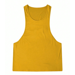 Camiseta sin mangas con músculos para hombre, Camiseta deportiva informal personalizada para gimnasio, camiseta sin mangas de algodón y poliéster, camisetas sin mangas holgadas cortadas de gran tamaño - Product Image 3