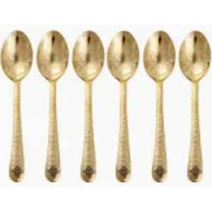 Ensemble de cuillères en laiton traditionnel indien de qualité supérieure avec des sculptures complexes pour le service lors des festivals, cadeau de mariage et décoration intérieure en provenance d'Inde - Product Image 6