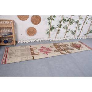 Alfombra Vintage turca Kilim de lana Beige 2,5 'X tejido plano clásico Jacquard Patchwork clásico rectángulo yute pasillo alfombras de látex - Product Image 3