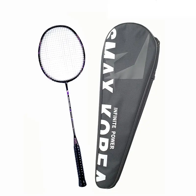 [Coréia Smax] Badminton Suprimentos 68g 7U Max tensão corda Alta qualidade THESEUS Raquete de badminton preto