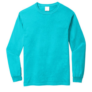 เสื้อสเวตเตอร์คอกลมแขนยาวสำหรับผู้ชายทรงเข้ารูปปกติสีฟ้าใส่ได้ทั้งชายและหญิง - Product Image 2