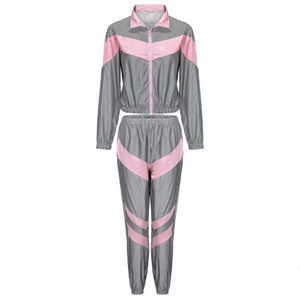 Ropa deportiva para correr de moda informal, chándal cortavientos para mujer con conjunto cortavientos de alta calidad - Product Image 1