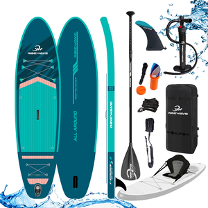 RIDEWAVE Nouvelle série Stand-Up <span class=keywords><strong>Paddle</strong></span> Board Factory OEM Logo Planche de pêche <span class=keywords><strong>gonflable</strong></span> avec matériau de point de chute pour les sports nautiques - Product Image 1