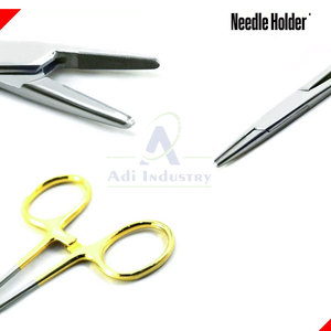 Porte-aiguilles manuels en acier inoxydable de qualité supérieure, couleur et logo personnalisés, nouveau style, pour usage en chirurgie générale, durables et réutilisables - Product Image 2