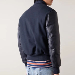 Vestes universitaires en cuir avec patchs brodés en chenille pour hommes, vestes de baseball universitaires, vestes bomber - Product Image 3