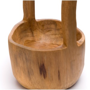 Uniquely Organic round Teak Root Trug Home Storage and Decorative <b>Object</b> for Living Room Warm Storage Solution - Product Image 3