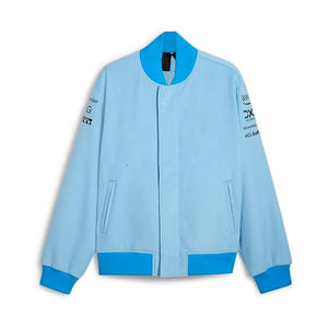 Veste de moto pour homme, col montant, logo frontal, PU écologique, coupe-vent, hiver, logo personnalisé, vente en gros - Product Image 2