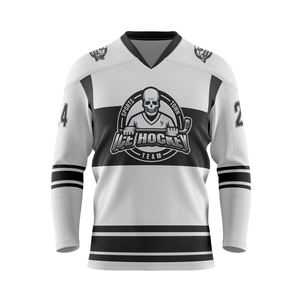 Camiseta de hockey sobre hielo de poliéster de alta calidad personalizada diseño libre impresión por sublimación y logotipo bordado ropa deportiva uniforme - Product Image 3