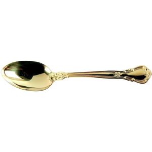 Cuillère à dîner de mariage en acier inoxydable poli miroir avec manche en or Cuillère à miroir en acier inoxydable argenté Cuillère de table - Product Image 4