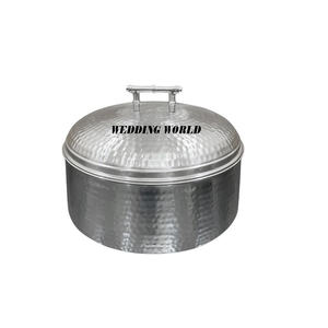 Hotpot de acero inoxidable martillado Suministros para hoteles y restaurantes Cazuela Calentador de alimentos de metal nuevo de lujo más vendido - Product Image 1